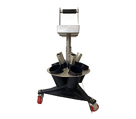 Colleoni Carrello Porta Attrezzi in Alluminio e Poliuretano Modello Bortolo