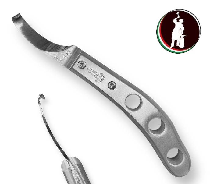 Icar Coltello Vet con Lama diritta intercambiabile Classica Manico Alluminio