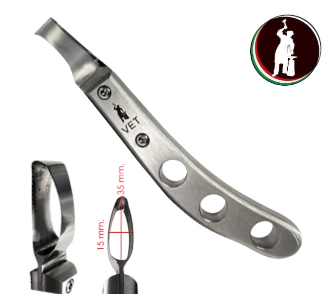 Icar Coltello Vet con lama Intercambiabile Loop Manico in Alluminio