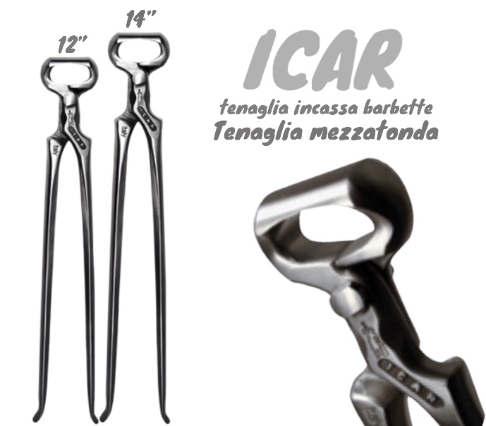 Icar Tenaglia Incassa Barbette Mezza Tonda
