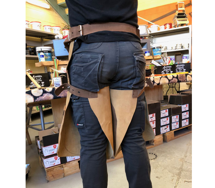 Con Cuero Grembiule Maniscalco Madrid Scamosciato_2