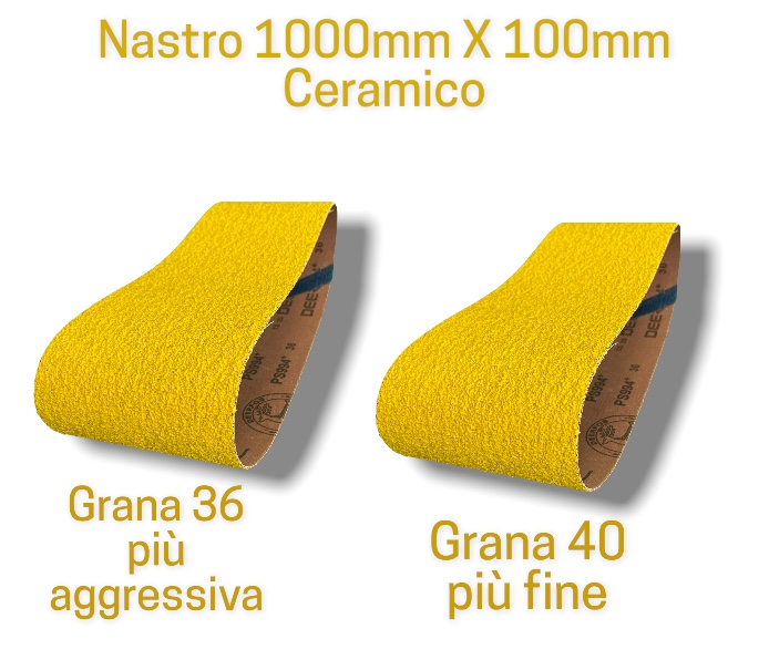 Sol Nastro Mola Ceramico Giallo 1000x100