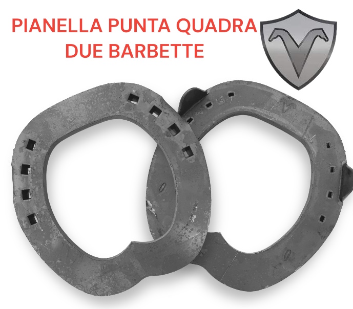 Visani TAVOLA  Pianella in Ferro PUNTA QUADRA Front due Clip